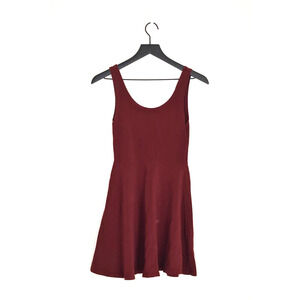 ⭐️ Topshop Maroon Tank Skater Dress Size 6